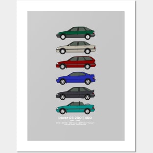 Rover R8 200/400 classic car collection Posters and Art